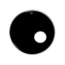 Pele 18 remo encore ebony en-1018-es resp para bumbo preta com furo 10616 Pele 18 remo encore ebony en-1018-es resp para bumbo preta com furo 10616