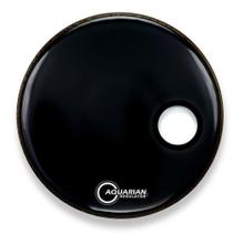 Pele Aquarian Regulator Resonant Black 18 RSM18BK Resposta de Bumbo com Furo e Anel Controlador Pele Aquarian Regulator Resonant Black 18 RSM18BK Resposta de Bumbo com Furo e Anel Controlador