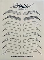 Pele Artificial Impressa Frente e Verso de Sobrancelhas para Treinamento de Micropigmentação - Danibeleza Pele Artificial Impressa Frente e Verso de Sobrancelhas para Treinamento de Micropigmentação - Danibeleza
