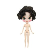 Pele Branca Cabelo Preto Rosto Fosco Personalizável 1/6 Corpo Articulado Boneca BJD 30cm ICY DBS