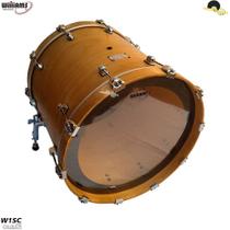 Pele para Bumbo Williams Clear - W1SC Filme simples com Anel abafador 18 - Williams Drumheads