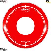 Pele para Surdo e Bumbo Williams Target Dot RDT2 Duplo filme RED 16