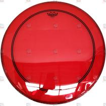 Pele Remo Colortone Vermelha Bumbo 22" Powerstroke 3 Transparente - Remo