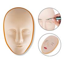 Pele Sintética Base Rosto 3D Treino Make Cílios Sobrancelha Micropigmentação Labial Aula Técnicas Curso Estética