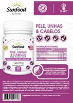 Pele- Unhas e Cabelos 1267mg 60 Cápsulas Sunfood