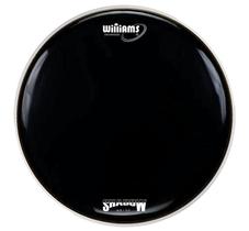 Pele Williams Shadow Black de Bumbo 16 Resposta Preta com Anel Abafador WS1SC-EH250-16