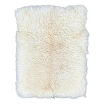 Pelego Branco Natural De Lã Tratado Forrado E Macio