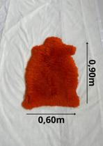 Pelego de Carneiro(Ovelha) com Lã Natural laranja tingido - BULL TAPETES