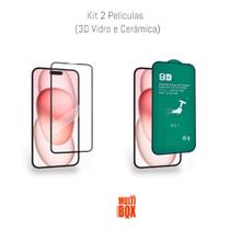 Película 3D De Vidro Temperado + Película De Cerâmica Flexível Para Iphone 15 Película 3D De Vidro Temperado + Película De Cerâmica Flexível Para Iphone 15