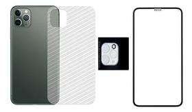 Pelicula 3d + Fibra Traseira + Pel Camera Para Tds iPhone 11 Pelicula 3d + Fibra Traseira + Pel Camera Para Tds iPhone 11