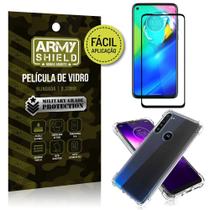 Película 3D Full Cover Fácil Aplicação Moto G8 Power + Capa antishock - Armyshield