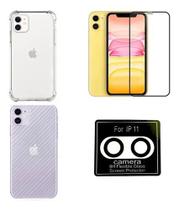 Pelicula 3d + Pelicula Traseira + Pelicula Camera + Capa Para Tds iPhone 11 Pelicula 3d + Pelicula Traseira + Pelicula Camera + Capa Para Tds iPhone 11