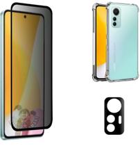 Película 3D Pr + Câmera 3d + Capinha Case Xiaomi 12 lite 5G - XT Smart