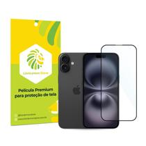 Película 3D Premium de vidro temperado HD p/ iPhone 16 Plus