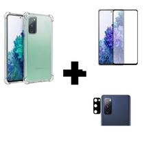 Película 3D Privacidade + Película De Câmera + Capa Capinha Anti Impacto Para Samsung Galaxy S20FE Transparente