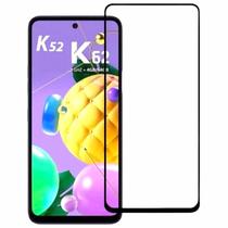 Película 3D Vidro para LG K62 Borda Preta