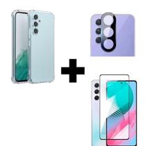 Película 3D Vidro + Película De Câmera + Capinha Anti Impacto Para Samsung Galaxy A54 Transparente