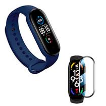 Película 5D Nano + Pulseira Silicone Sport Compatível com Mi Band 7 - Coronitas