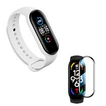 Película 5D Nano + Pulseira Silicone Sport Compatível com Mi Band 7