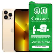 Película 9D Cerâmica iPhone 13 Pro - Protetora Anti Impacto Queda Flexível Nano Gel