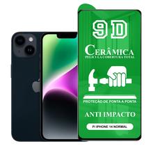 Película 9D Cerâmica iPhone 14 Normal - Protetora Anti Impacto Queda Choque Flexível Nano Gel - CTech