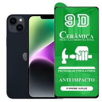 Película 9D Cerâmica iPhone 14 Plus - Protetora Anti Impacto Queda Choque Shock Flexível Nano Gel