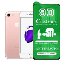 Película 9D Cerâmica P/ iPhone 6 / 7 / 8 normal - Protetora Anti Impacto Queda Flexível Nano Gel