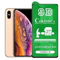 Película 9D Cerâmica P/ iPhone X e XS - Protetora Anti Impacto Queda Choque Flexível Nano Gel