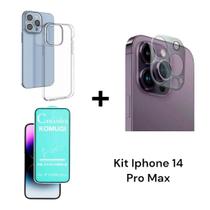 Película 9D De Cerâmica + Película De Câmera + Capa Transparente Para Iphone 14 PRO MAX Película 9D De Cerâmica + Película De Câmera + Capa Transparente Para Iphone 14 PRO MAX