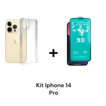 Película 9D Fosca + Capa Capinha Transparente Para Iphone 14 PRO - LXL