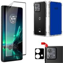 Película 9D Para Moto Edge 40 Neo +Câmera 3D +Capinha Case