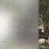 Pelicula Adesiva Eletrostatica 3D para Box de Vidro Quadrado e Flores 190x120cm