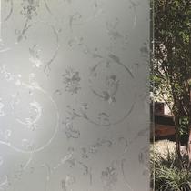 Pelicula Adesiva Eletrostatica 3D para Vidro Blindex Flores e Ramos 200x60cm
