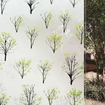 Pelicula Adesiva Eletrostatica para Porta de Vidro Jateado Arvore 210x200cm Pelicula Adesiva Eletrostatica para Porta de Vidro Jateado Arvore 210x200cm