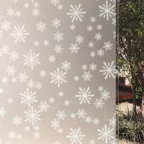 Pelicula Adesiva Eletrostatica para Vidro Blindex Flocos de Neve 200x60cm Pelicula Adesiva Eletrostatica para Vidro Blindex Flocos de Neve 200x60cm