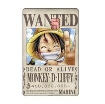 Película Adesiva Para Cartão De Crédito One Piece Luffy Cartaz de Procurado - plus ultra geek