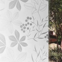 Pelicula Adesivo Eletrostatica Vidro Jateado Branco c Folhas