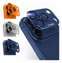 Película Alumínio Vidro glass Para Lente Câmera Traseira Compatível Iphone 17 Pro Pro Max Proteção De Lentes