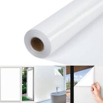 Pelicula Autoadesiva Branco Brilho Blackout Janela 2m x 70cm