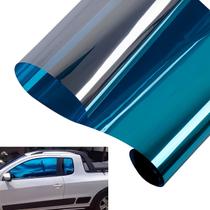 Película Azul Refletiva 0,75x2m janelas vidro Carro casa Proteção UV Película Azul Refletiva 0,75x2m janelas vidro Carro casa Proteção UV