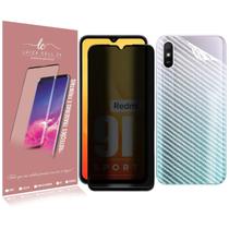 Película Carbono + Pelicula De privacidade Compativel Redmi 9I SPORT 6.53 - Luiza Cell25 Película Carbono + Pelicula De privacidade Compativel Redmi 9I SPORT 6.53 - Luiza Cell25