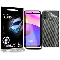 Película Carbono + Película Vidro 3D Para Moto E40 XT2159 - Cell In Power25
