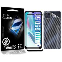 Película Carbono + Película Vidro 3D para Moto G50 5G XT2149 - Cell In Power25 Película Carbono + Película Vidro 3D para Moto G50 5G XT2149 - Cell In Power25