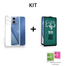 Película Cerâmica 9D + Capa Capinha Anti Impacto Para Moto G24