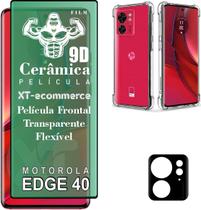 Película Cerâmica 9D Para Motorola Edge 40 + Câmera 3D + Capinha Case