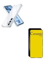 Película Cerâmica Fosca 9D + Capa Anti Choque para Galaxy S25 FE 5G
