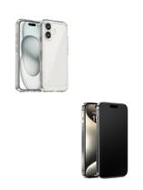 Película Cerâmica Fosca 9D + Capinha Silicone TPU Para Iphone 16 Plus