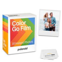 Película Colorida Polaroid Go 16 Folhas Moldura Branca + Pano Película Colorida Polaroid Go 16 Folhas Moldura Branca + Pano