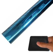 Pelicula controle solar insulfilm azul espelhado 75cmx3metros + espatula Pelicula controle solar insulfilm azul espelhado 75cmx3metros + espatula