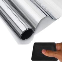 Pelicula controle solar insulfilm espelhado prata g5 75cmx4metros + espatula